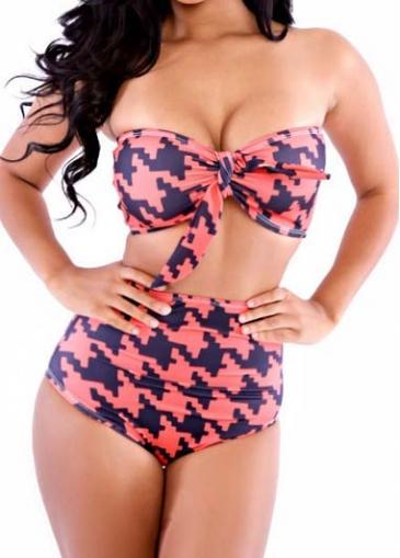 Rosewe Latest Two Pieces Design Printed Swimwear For Beach