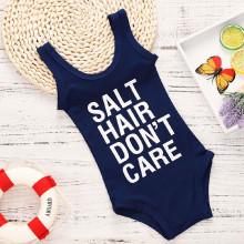 Shein Girls Letter Print Swimwear