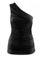 Rosewe Women Essential One Shoulder Ruched Tees For Women