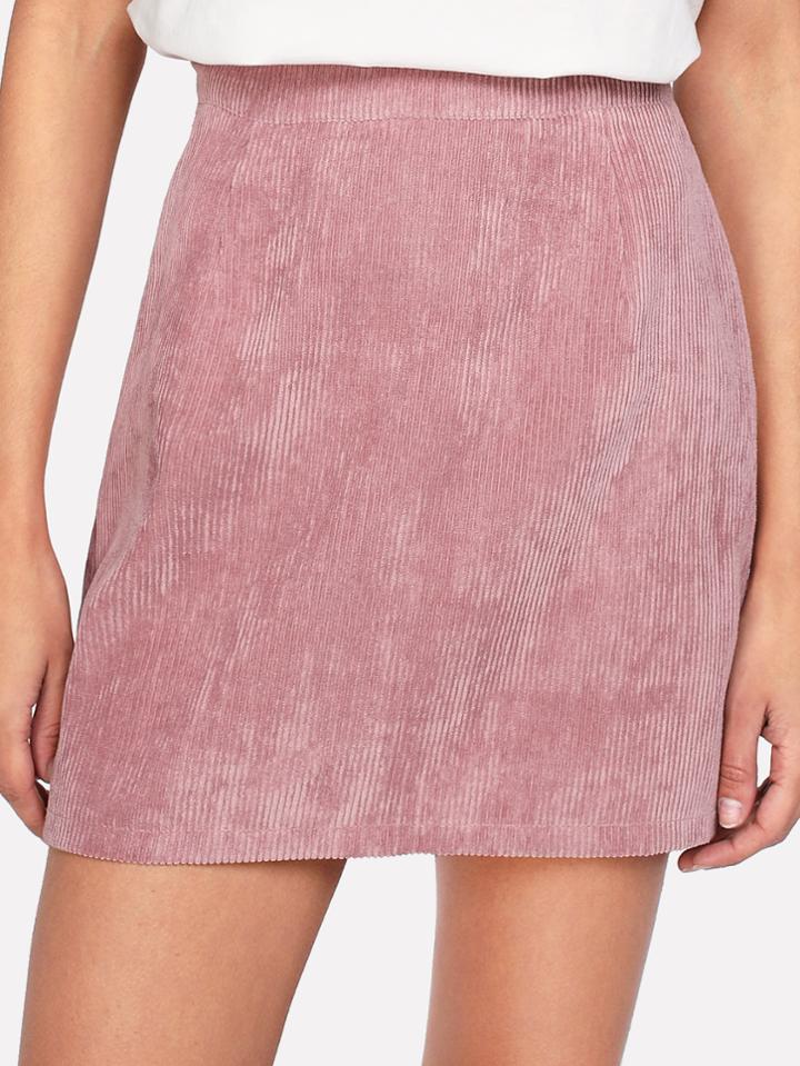 Shein Solid Corduroy Skirt