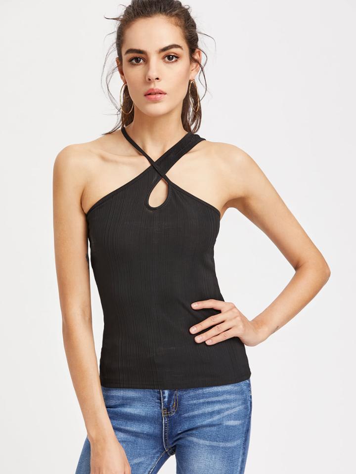 Shein Asymmetric Strap Slim Top