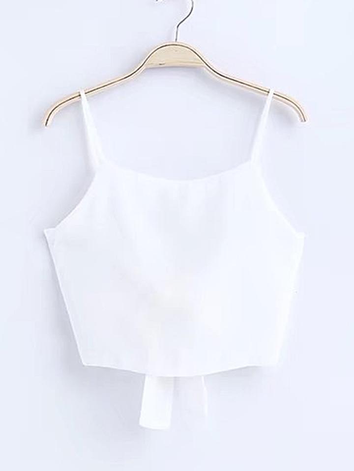 Shein Cami Top With Bow Tie Back