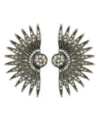 Shein Rhinestone Wing Shape Stud Earrings