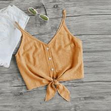 Shein Button Up Knot Cami Top