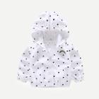 Shein Girls Rainbow Print Polka Dot Jacket