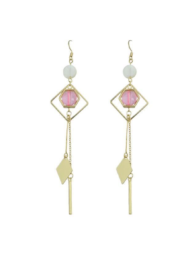 Shein Rhombus Shape Charm Pattern Earrings