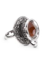 Shein Antique Silver Coffee Cup Spoon Shaped Ring
