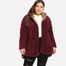 Shein Plus On Both Sides Wear Teddy Coat