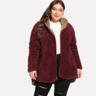 Shein Plus On Both Sides Wear Teddy Coat