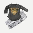 Shein Toddler Girls Animal Print Top With Leopard Pants