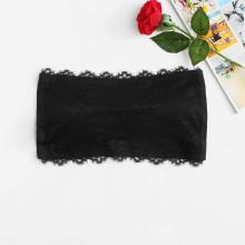 Shein Eyelash Lace Bandeau Bralette