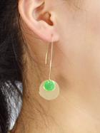 Shein Green Round Party Female Earrings