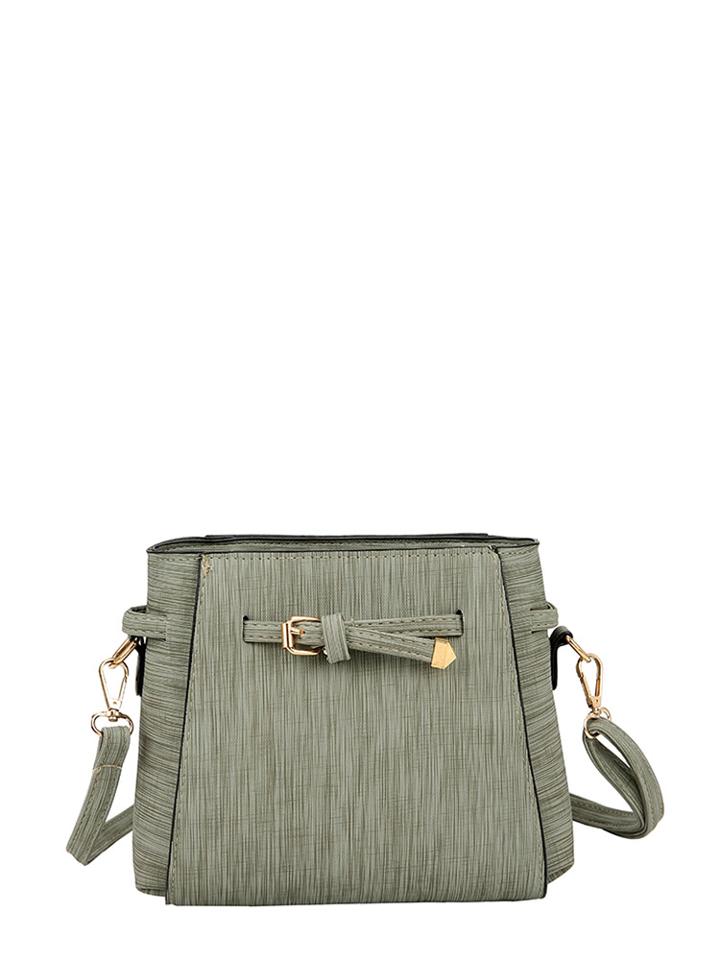 Shein Contrast Binding Buckle Detail Shoulder Bag
