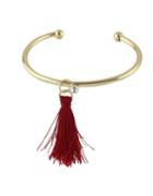 Shein Red Long Tassel Cuff Bracelet