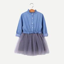 Shein Girls Frill Trim Mesh Dress