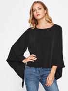 Shein Asymmetrical Flare Sleeve Top