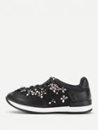 Shein Flower Embellished Lace Up Trainers