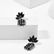 Shein Rhinestone Pineapple Design Drop Earrings