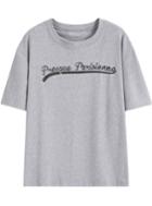 Shein Grey Short Sleeve Letters Print T-shirt