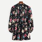 Shein Floral Print Ruched Jumpsuit