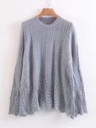 Shein Scalloped Trim Pointelle Knitwear