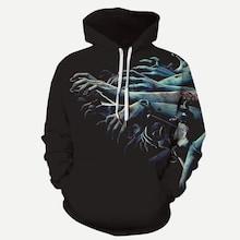 Shein Men Hand Print Drawstring Detail Hoodie