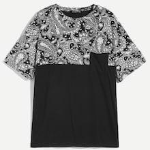 Shein Men Pocket Patched Cut-and-sew Paisley Print Top