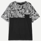 Shein Men Pocket Patched Cut-and-sew Paisley Print Top