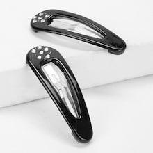 Shein Rhinestone Decorated Snap Hair Clip 1pair