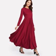 Shein Round Neck Flare Dress