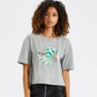 Shein Heather Grey Graphic T-shirt
