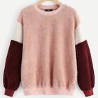 Shein Cut-and-sew Teddy Pullover