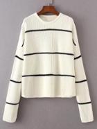 Shein Crochet Insert Drop Shoulder Seam Sweater