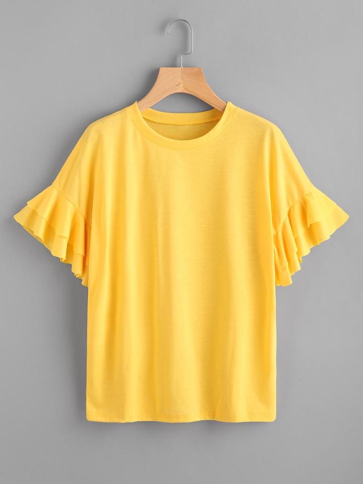 Shein Tiered Frill Cuff T-shirt