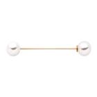 Shein White Double Faux Pearl Simple Brooch