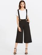Shein Wide Leg Pants With Wide Strap