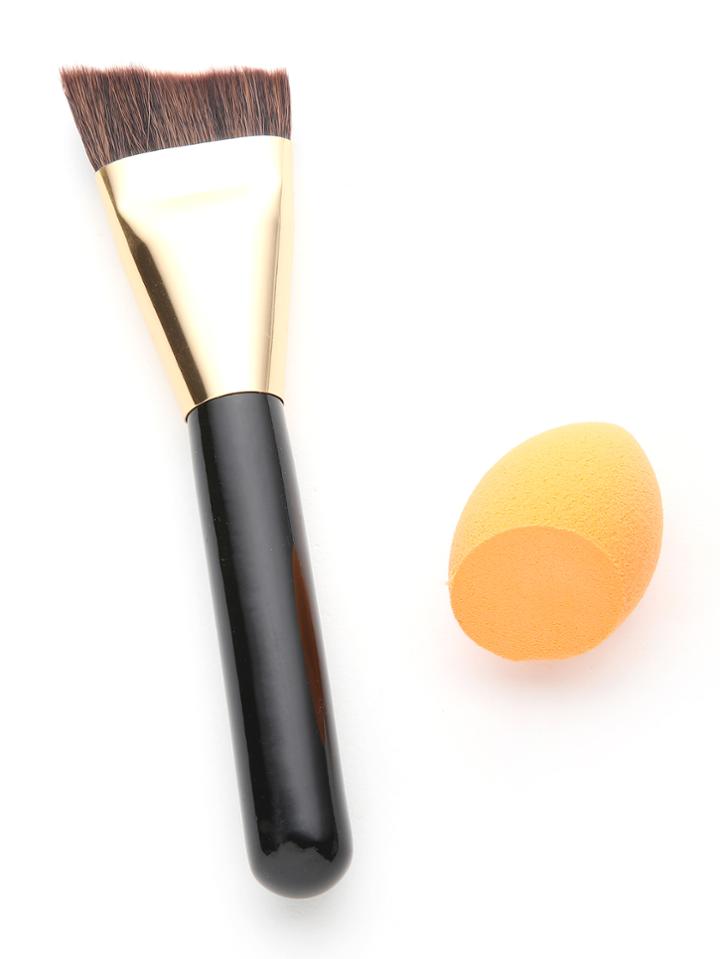 Shein Makeup Brush And Puff Set