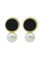 Shein Black New Coming Imitation Pearl Small Stud Earrings