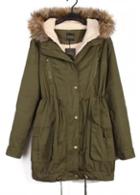 Rosewe All Matched Long Sleeve Army Green Coat For Woman