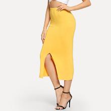 Shein Split Hem Slim Fitted Skirt