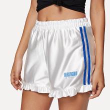 Shein Frill Hem Striped Tape Shorts