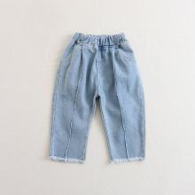 Shein Boys Raw Edge Elastic Waist Jeans
