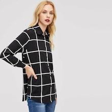 Shein Button Up Grid Shirt
