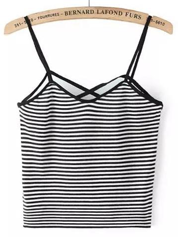 Shein Contrast Striped Cami Top