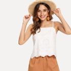 Shein Eyelet Embroidery Cami Top