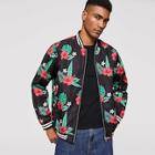 Shein Men Zip Up Floral Bomber Jacket