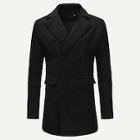 Shein Men Double Breasted Pea Coat