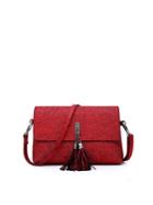 Shein Tassel Detail Sparkle Flap Bag