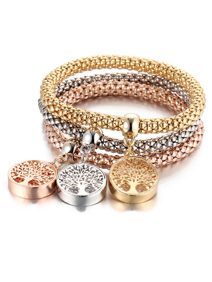 Shein Tree Shaped Charm Bracelet Set