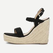 Shein Woven Strap Platform Wedge Sandals